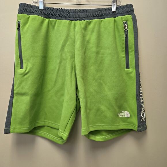 The North Face Tech Shorts Mens Size XL Safety Green Active Sweat Shorts - Picture 1 of 11